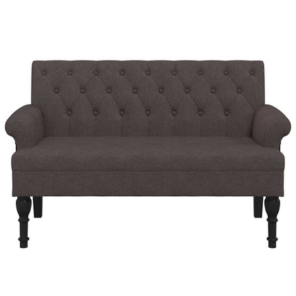 Bänk med ryggstöd mörkbrunt 120x62x75,5 cm mörkgrå