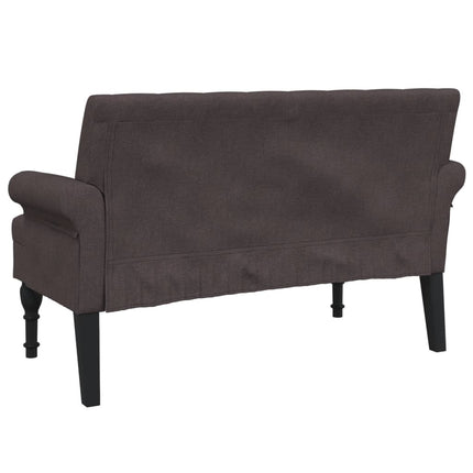 Bänk med ryggstöd mörkbrunt 120x62x75,5 cm mörkgrå