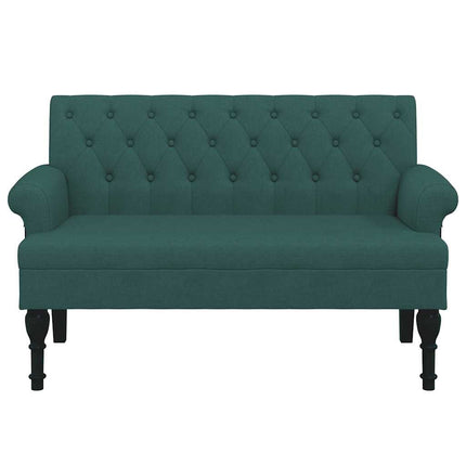 Bänk med ryggstöd mörkgrön 120x62x75,5 cm mörkgrå
