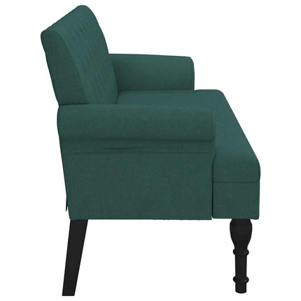 Bänk med ryggstöd mörkgrön 120x62x75,5 cm mörkgrå