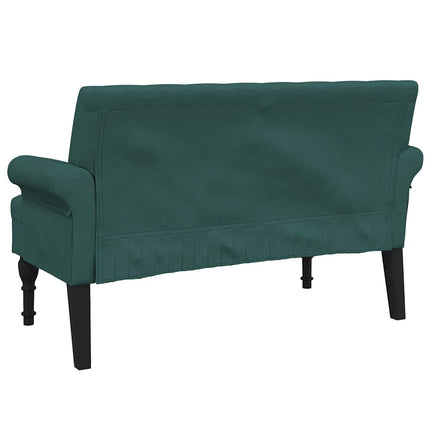 Bänk med ryggstöd mörkgrön 120x62x75,5 cm mörkgrå