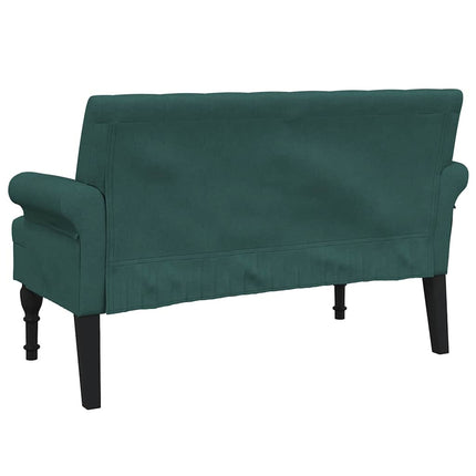 Bänk med ryggstöd mörkgrön 120x62x75,5 cm mörkgrå