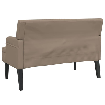 Bänk med ryggstöd cappuccino 112x65,5x75 cm konstläder