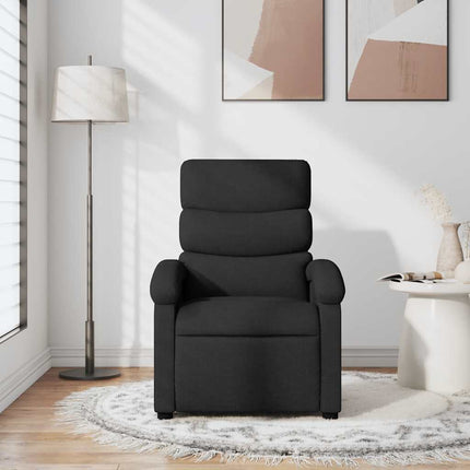 Reclinerfåtölj svart tyg