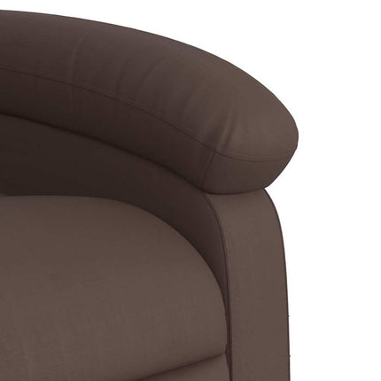 Reclinerfåtölj brun konstläder