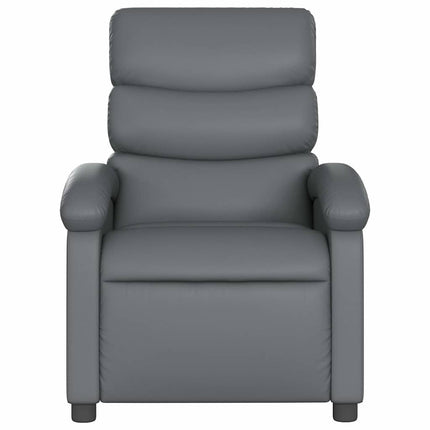 Reclinerfåtölj grå konstläder