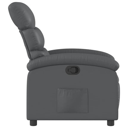 Reclinerfåtölj grå konstläder