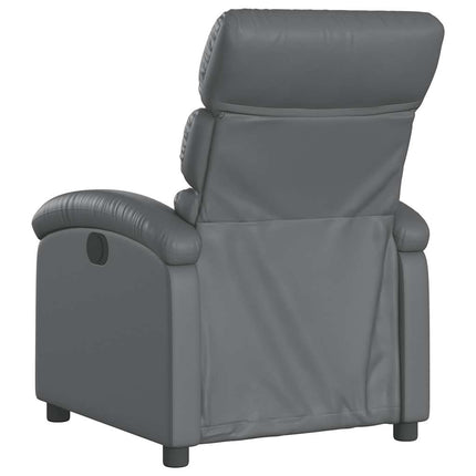 Reclinerfåtölj grå konstläder