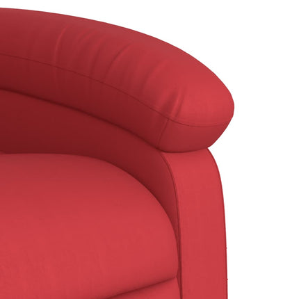 Reclinerfåtölj röd konstläder