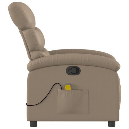 Massagefåtölj cappuccino konstläder