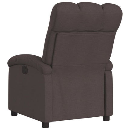 Reclinerfåtölj mörkbrun tyg