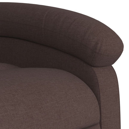Reclinerfåtölj mörkbrun tyg