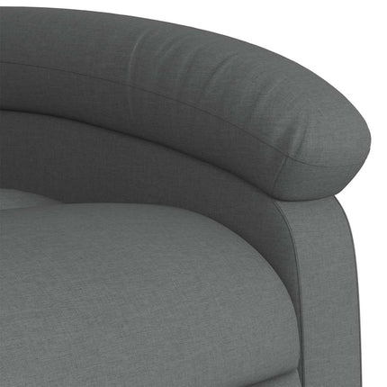 Massagefåtölj mörkgrå tyg
