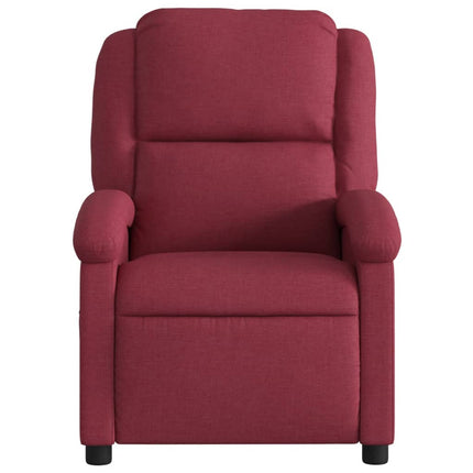 Reclinerfåtölj vinröd tyg
