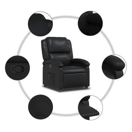 Fåtölj svart konstläder