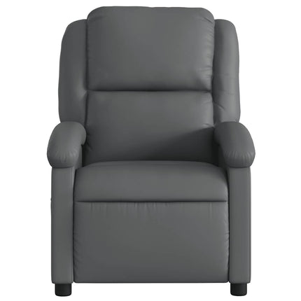 Reclinerfåtölj grå konstläder
