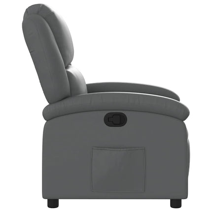 Reclinerfåtölj grå konstläder