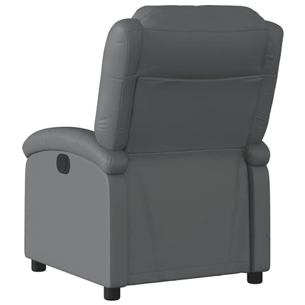 Reclinerfåtölj grå konstläder