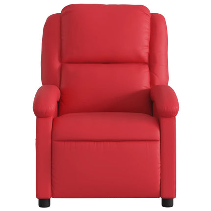 Massagefåtölj röd konstläder