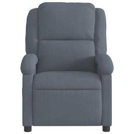 Reclinerfåtölj mörkgrå sammet