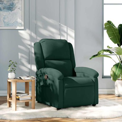 Reclinerfåtölj mörkgrön sammet