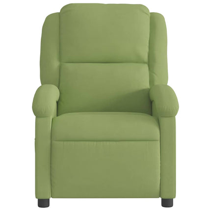 Reclinerfåtölj ljusgrön sammet