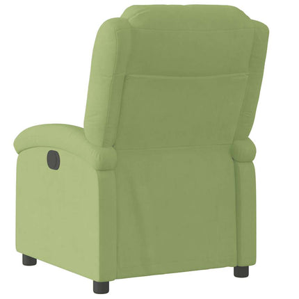 Reclinerfåtölj ljusgrön sammet