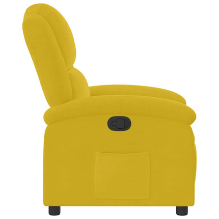 Reclinerfåtölj gul sammet