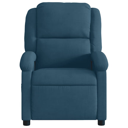 Reclinerfåtölj blå sammet