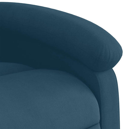 Reclinerfåtölj blå sammet