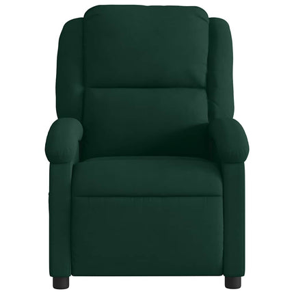 Massagefåtölj mörkgrön sammet