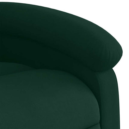 Massagefåtölj mörkgrön sammet