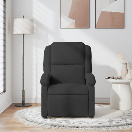 Massagefåtölj svart sammet