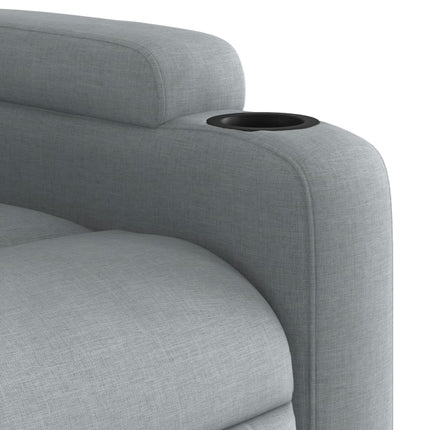 Reclinerfåtölj ljusgrå tyg