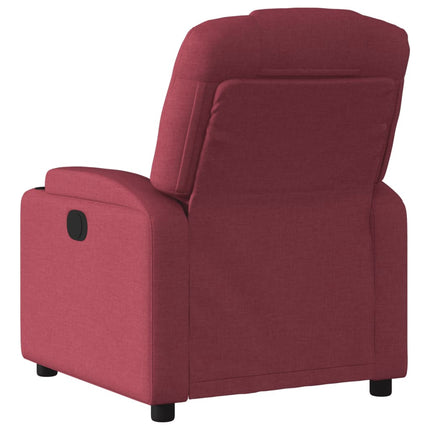 Reclinerfåtölj vinröd tyg