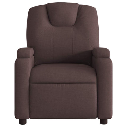 Reclinerfåtölj mörkbrun tyg