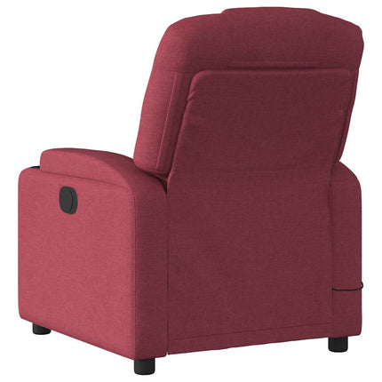 Massagefåtölj vinröd tyg