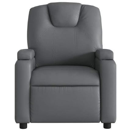 Reclinerfåtölj grå konstläder