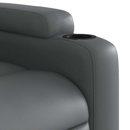 Reclinerfåtölj grå konstläder