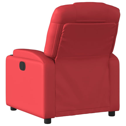 Reclinerfåtölj röd konstläder