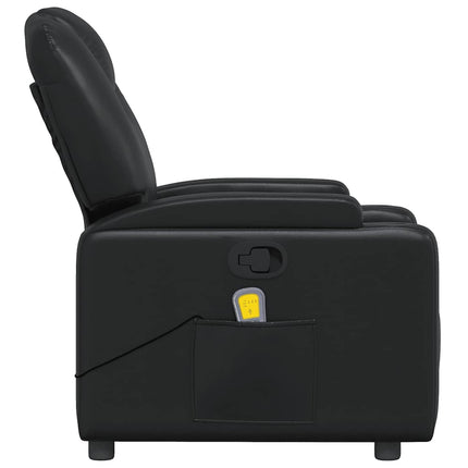Massagefåtölj svart konstläder