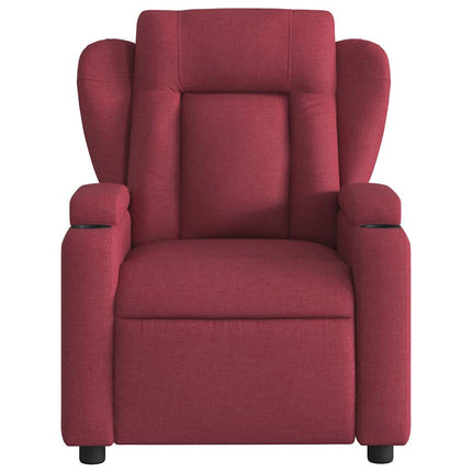 Massagefåtölj vinröd tyg