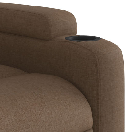 Reclinerfåtölj brun tyg