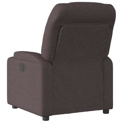Reclinerfåtölj mörkbrun tyg