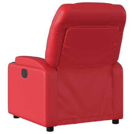 Reclinerfåtölj röd konstläder