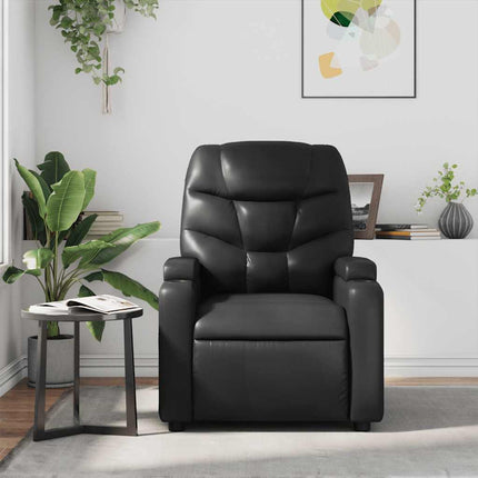 Massagefåtölj svart konstläder