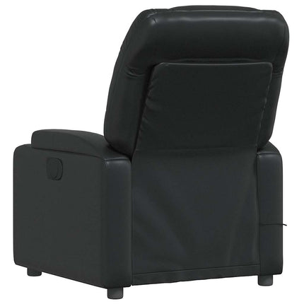 Massagefåtölj svart konstläder