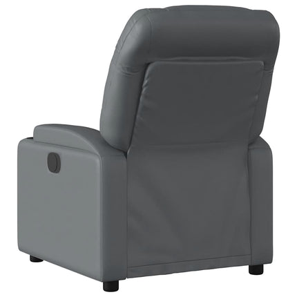 Massagefåtölj grå konstläder
