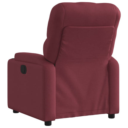 Reclinerfåtölj vinröd tyg