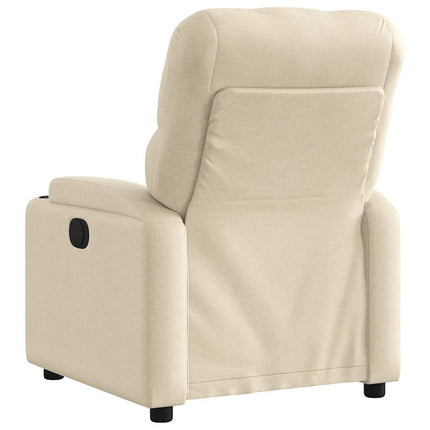 Reclinerfåtölj gräddvit tyg